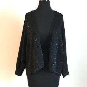 *Bundle Sale* Plus Size Black Knit+Sequin Shrug